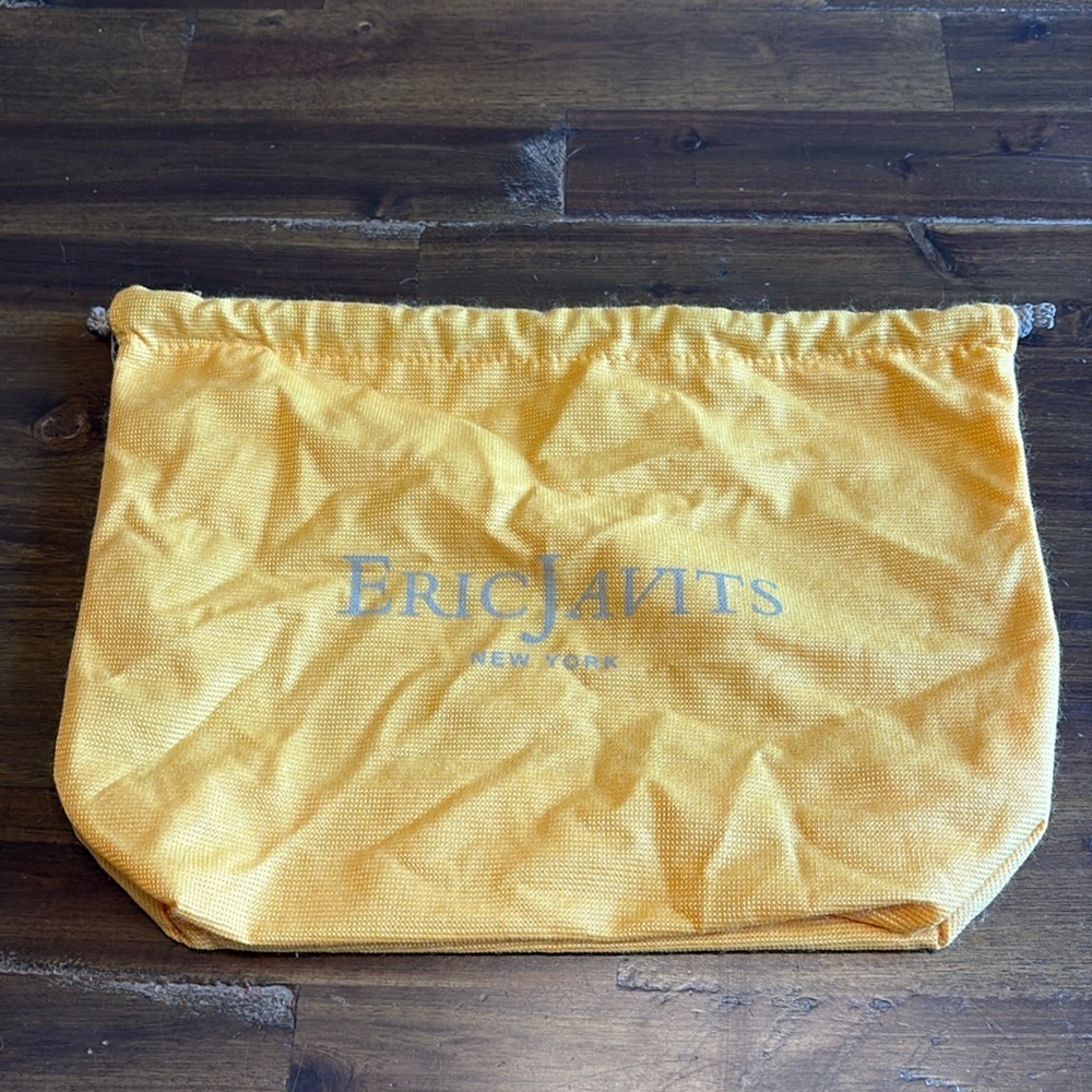 Eric Javits Yellow Drawstring Dust Bag Cover Sleeve Travel Protective Case